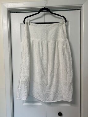 Old Navy Eyelet Midi Skirt